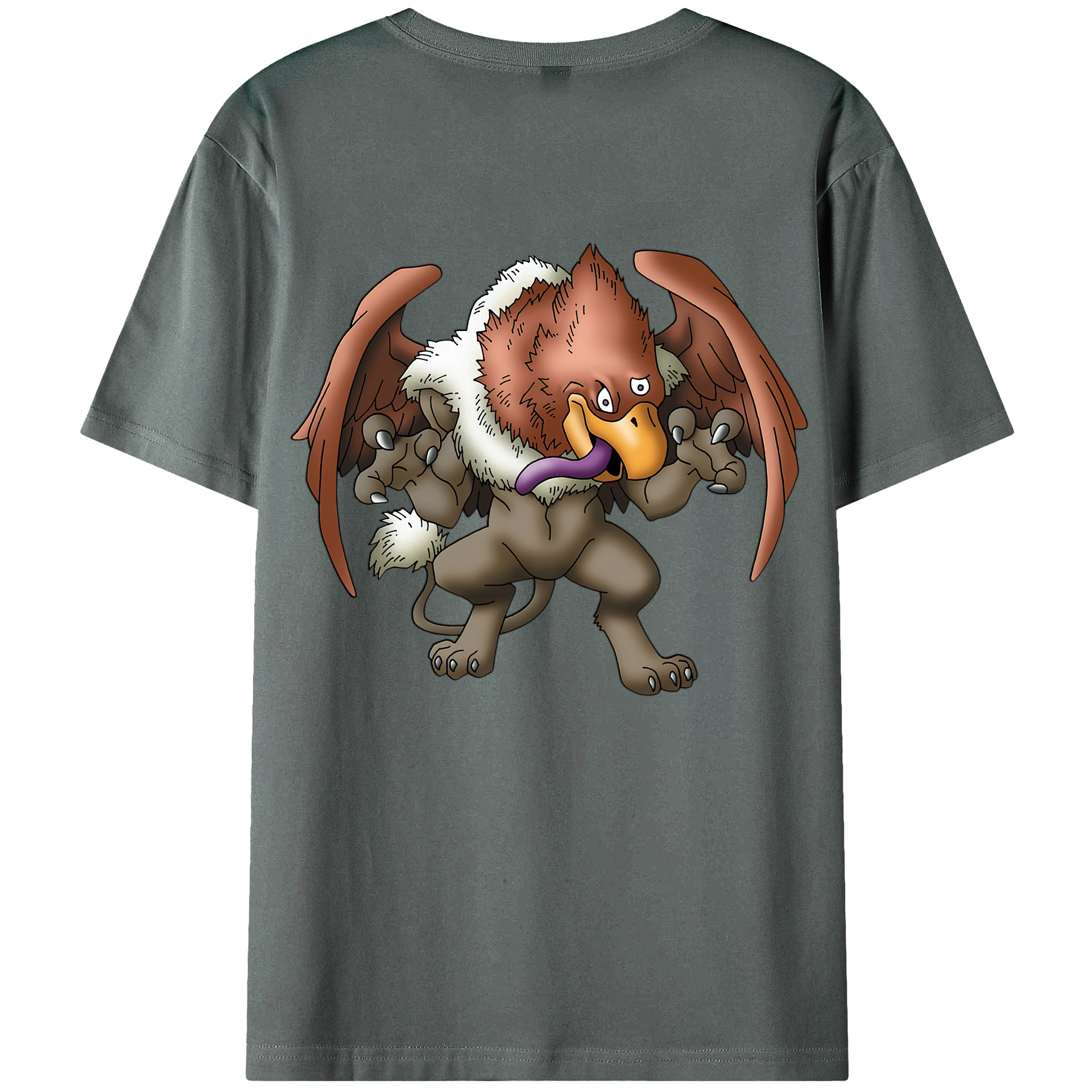 （画像用） ドラゴンクエスト Doragon Kuesuto Dragon Quest 綿100％ メンズ半袖Tシャツ（バックプリント） 通気性